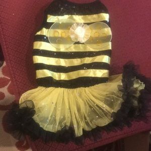 Gently used dog bumble bee costume